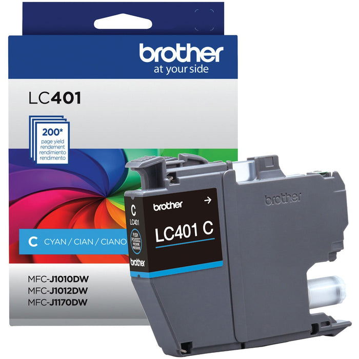Brother LC401CS Original Standard Yield Inkjet Ink Cartridge - Single Pack - Cyan - 1 Pack - BRTLC401CS