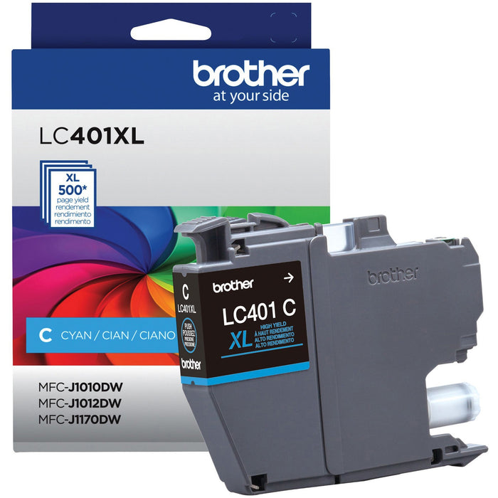 Brother LC401XLCS Original High Yield Inkjet Ink Cartridge - Single Pack - Cyan - 1 Pack - BRTLC401XLCS