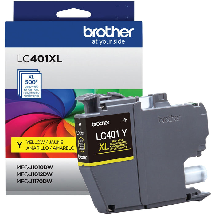 Brother LC401XLYS Original High Yield Inkjet Ink Cartridge - Single Pack - Yellow - 1 Pack - BRTLC401XLYS