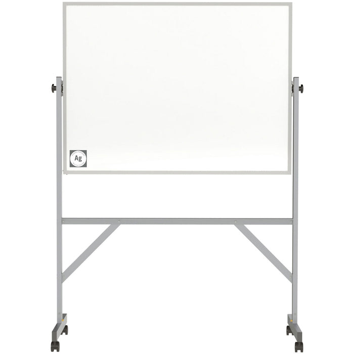Ghent Hygienic Porcelain Mobile Whiteboard with Aluminum Frame - GHEARM4M434