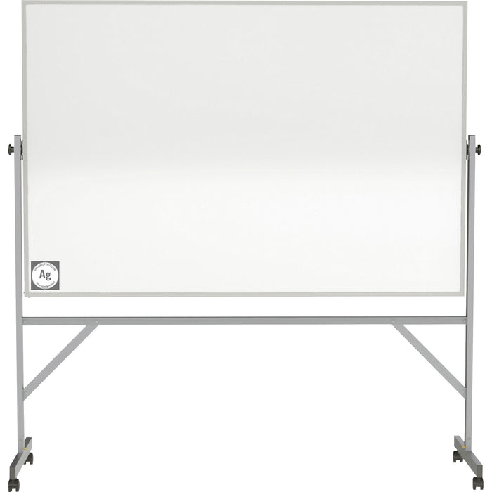 Ghent Hygienic Porcelain Mobile Whiteboard with Aluminum Frame - GHEARM4M446