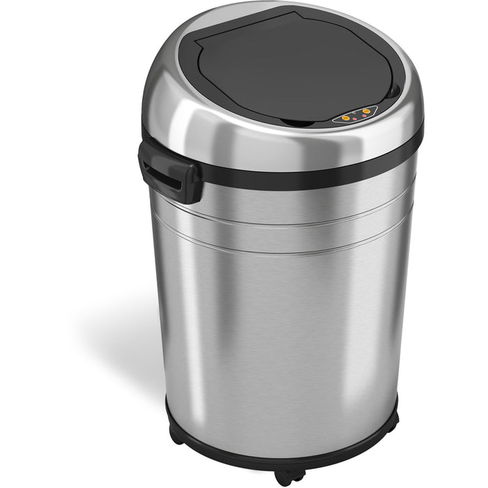 HLS Commercial XL Round Stainless Sensor Trash Can - HLCHLS18RC
