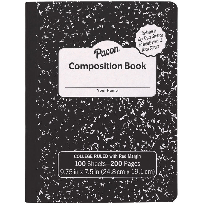 Pacon Marble Hard Cover Wide Rule Composition Book - PACPMMK37101DE