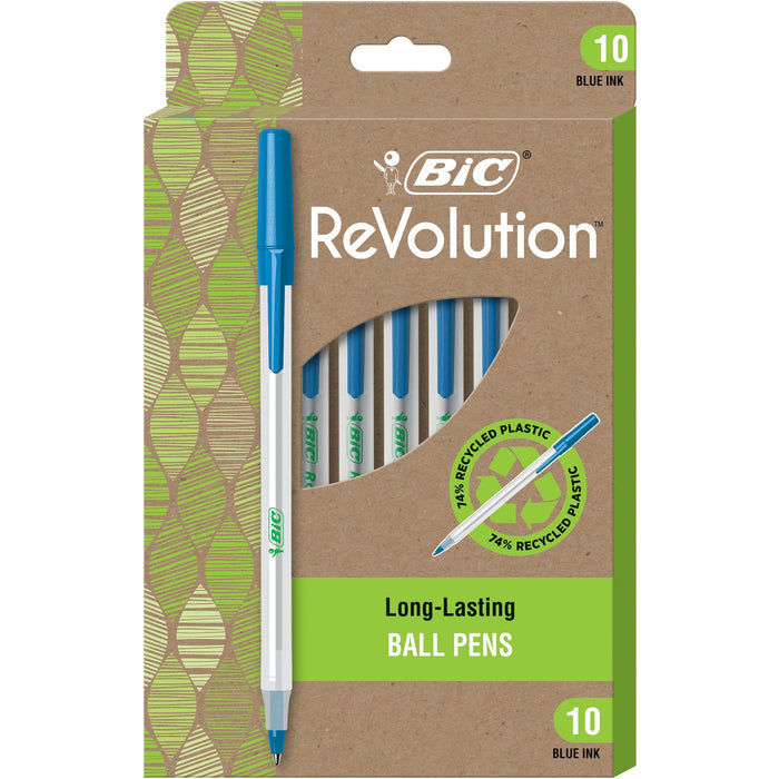 BIC Ecolutions Round Stic Ball Point Pen - BICGSME10BE