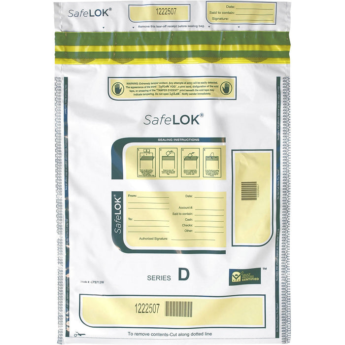 ControlTek SafeLOK Tamper-Evident Deposit Bags - CNK585094