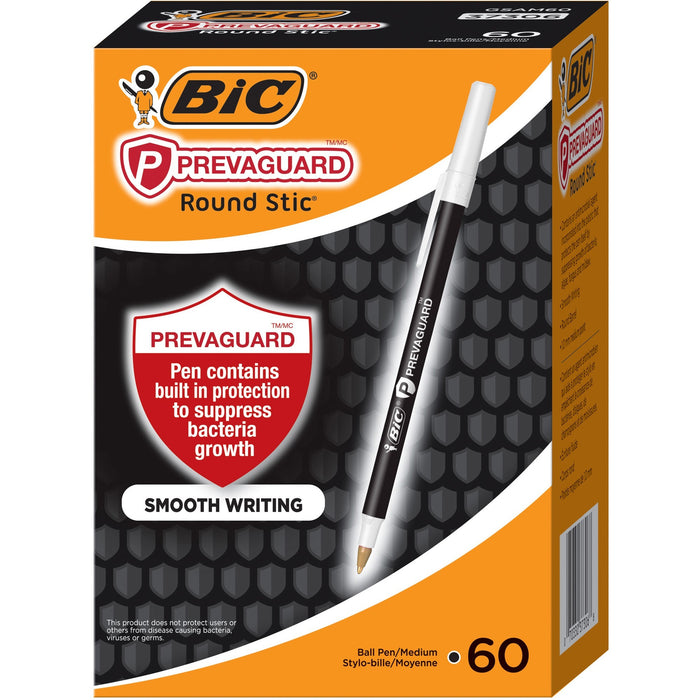 BIC PrevaGuard Round Stic Ballpoint Pen - BICGSAM60BK