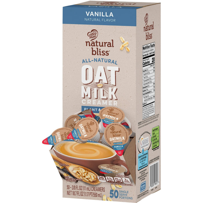 Coffee mate Natural Bliss Vanilla Oat Milk Liquid Creamer - Single-Serve Tubs - NES71748