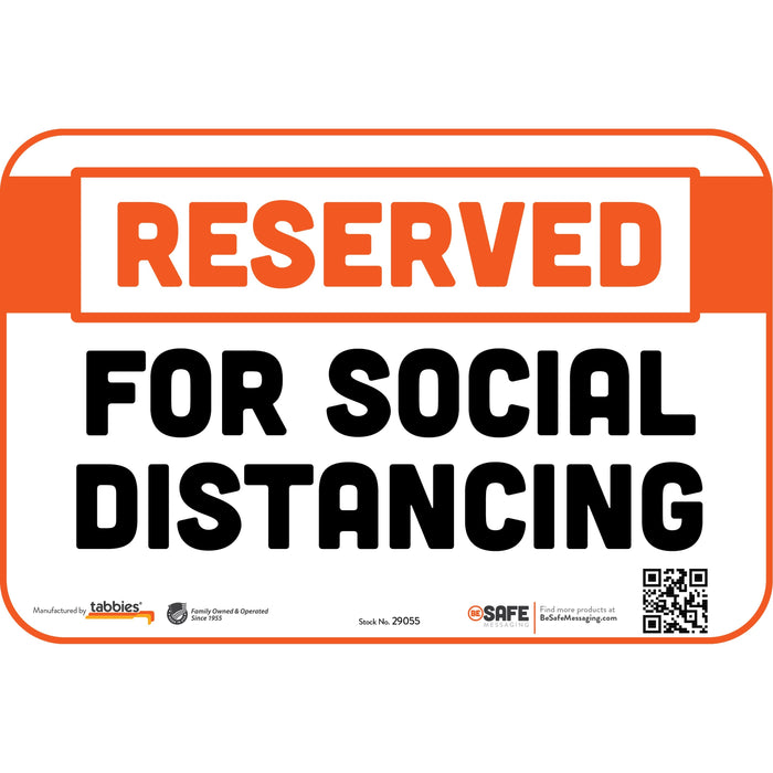 Tabbies RESERVED SOCIAL DISTANCING Wall Decal - TAB29055