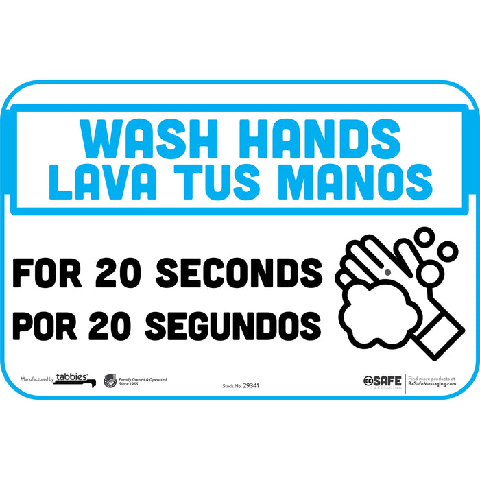 Tabbies WASH HANDS FOR 20 SECONDS Wall Decals - TAB29341