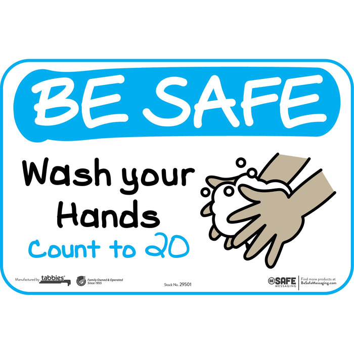 Tabbies WASH YOUR HANDS COUNT TO 20 Wall Decal - TAB29501