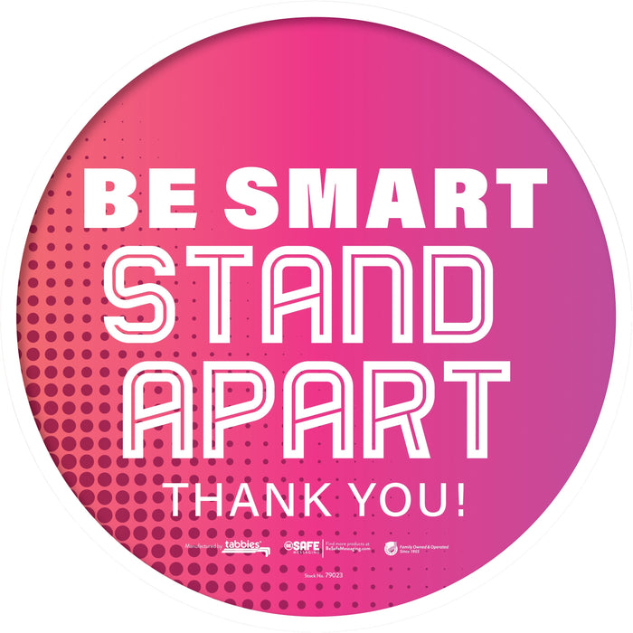 Tabbies BE SMART STAND APART THANK YOU Floor Decal - TAB79023