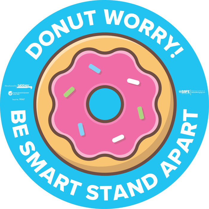 Tabbies DONUT WORRY! STAND APART Floor Decal - TAB79067