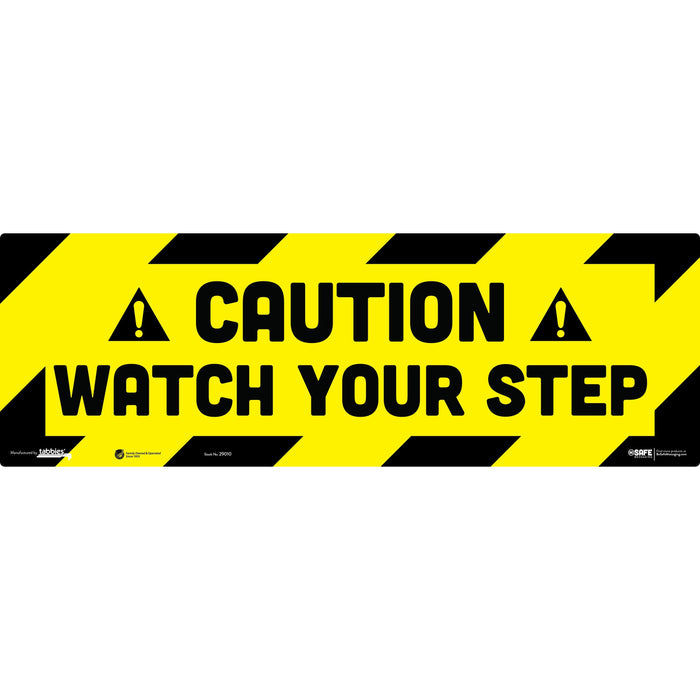 Tabbies CAUTION WATCH YOUR STEP Floor Decal - TAB29010
