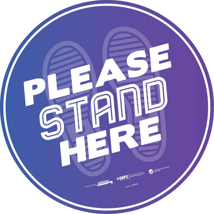 Tabbies PLEASE STAND HERE Message Floor Decal - TAB79024