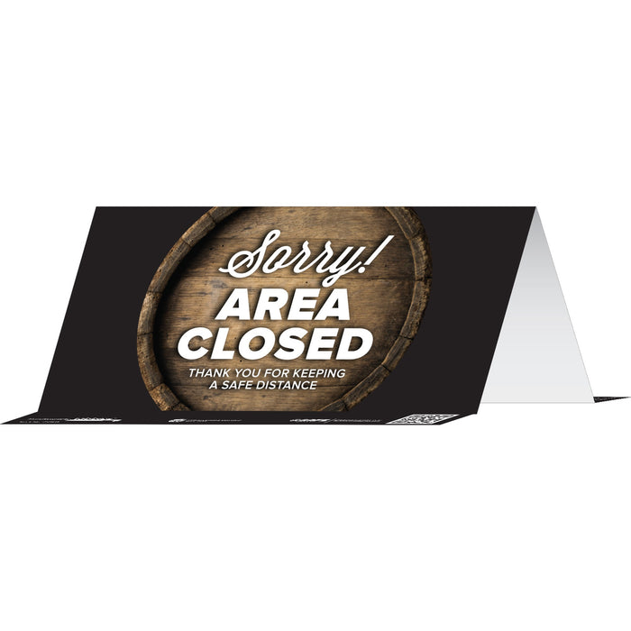 Tabbies SORRY! AREA CLOSED THANK YOU Table Tents - TAB79082