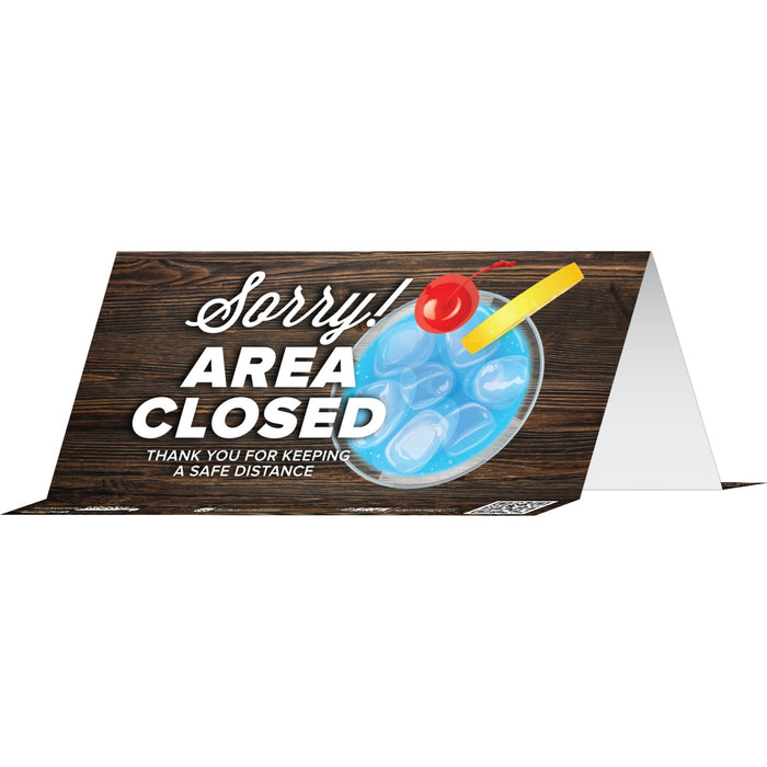 Tabbies SORRY! AREA CLOSED THANK YOU Table Tents - TAB79084