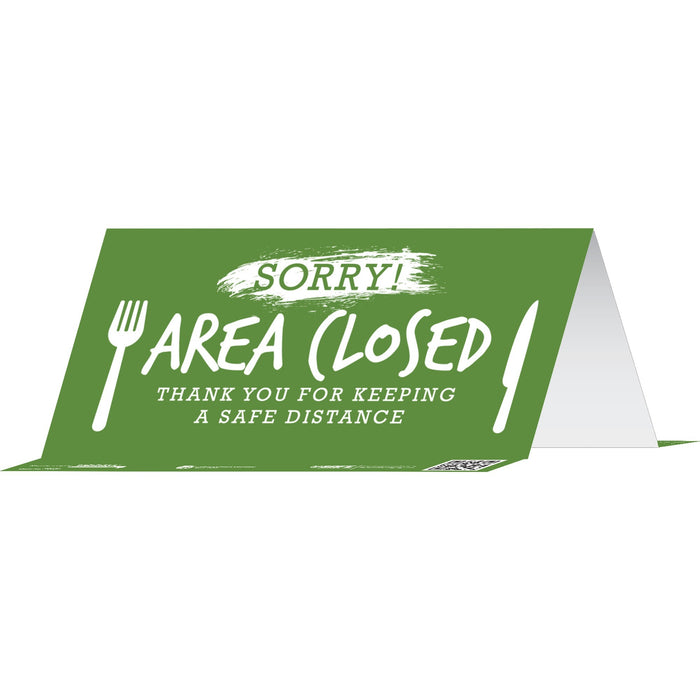 Tabbies SORRY! AREA CLOSED THANK YOU Table Tents - TAB79062