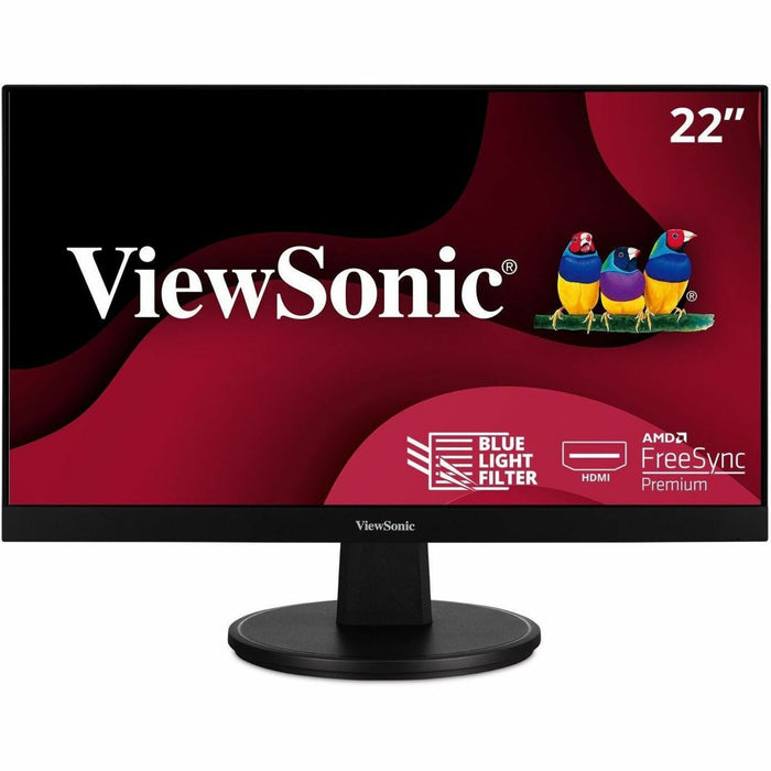 ViewSonic VA2247-MH 22 Inch Full HD 1080p Monitor with Ultra-Thin Bezel, AMD FreeSync, 75 Hz, Eye Care, HDMI, VGA Inputs for Home and Office - VEWVA2247MH