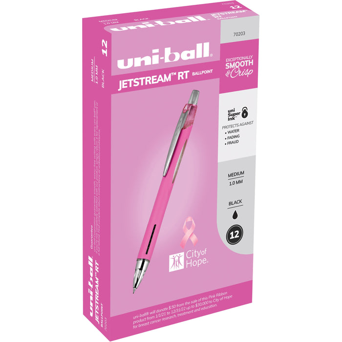 uni&reg; Jetstream RT Pink Ribbon Ballpoint Pen - UBC70203