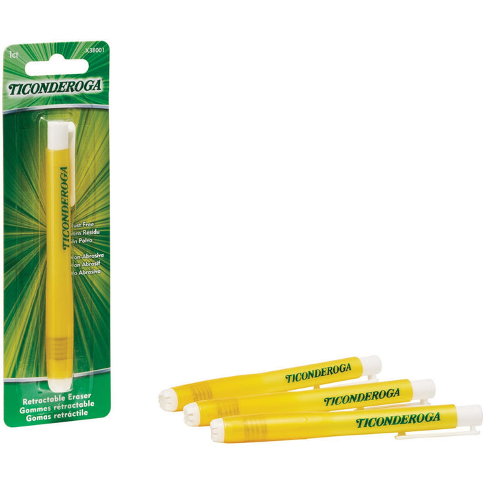 Ticonderoga Retractable Eraser Yellow - DIXX38001