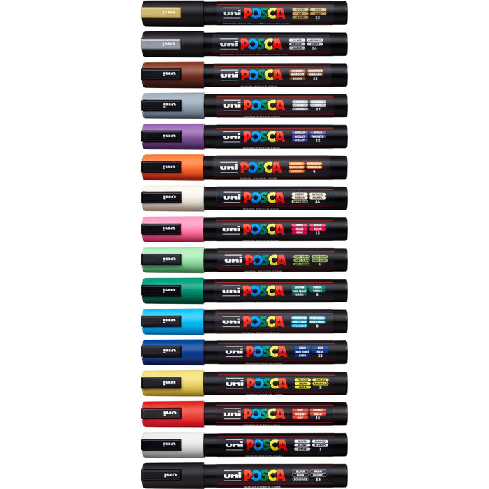 uni&reg; Posca PC-5M Paint Markers - UBCPC5M16C