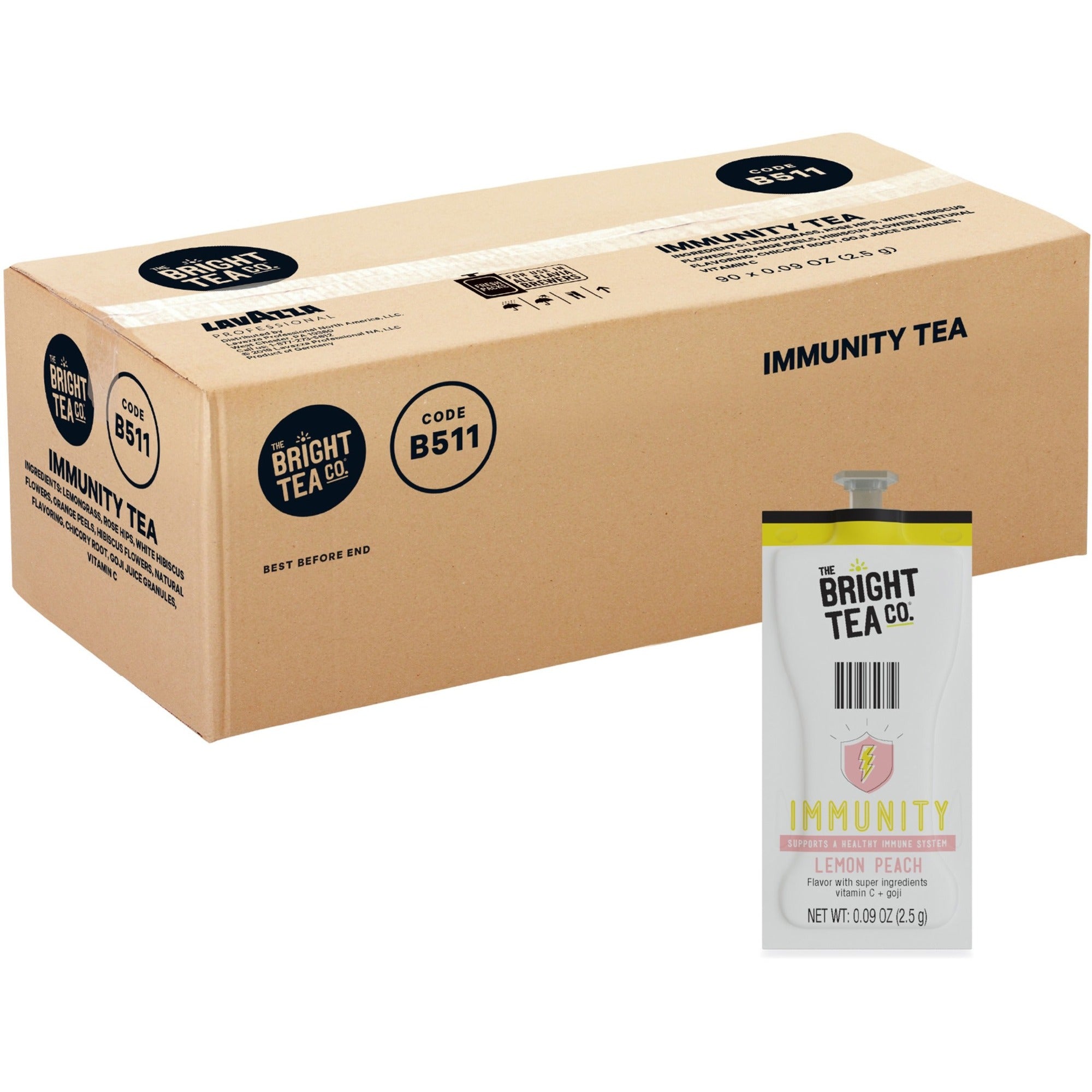 Flavia The Bright Tea Co. Immunity Lemon/Peach Herbal Tea
