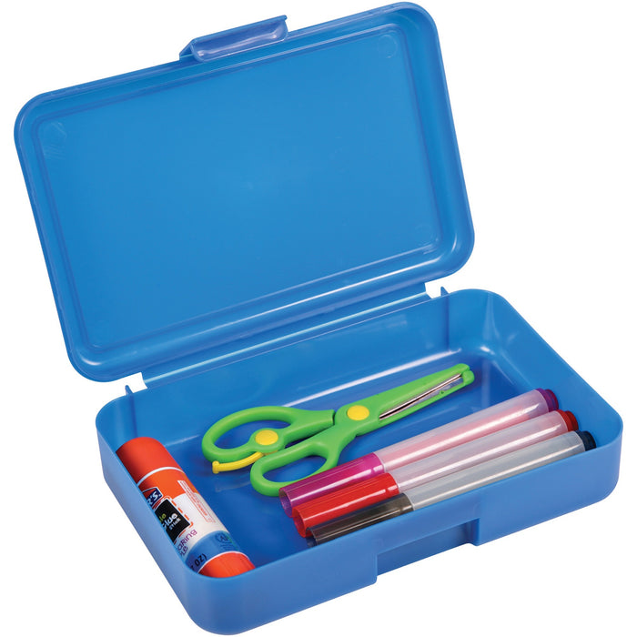 Deflecto Antimicrobial Pencil Box Blue - DEF39504BLU