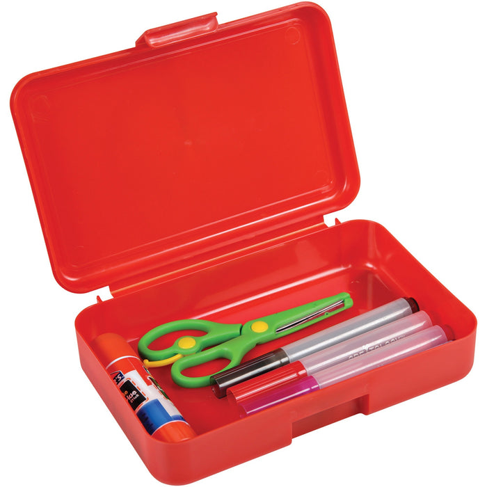 Deflecto Antimicrobial Pencil Box Red - DEF39504RED
