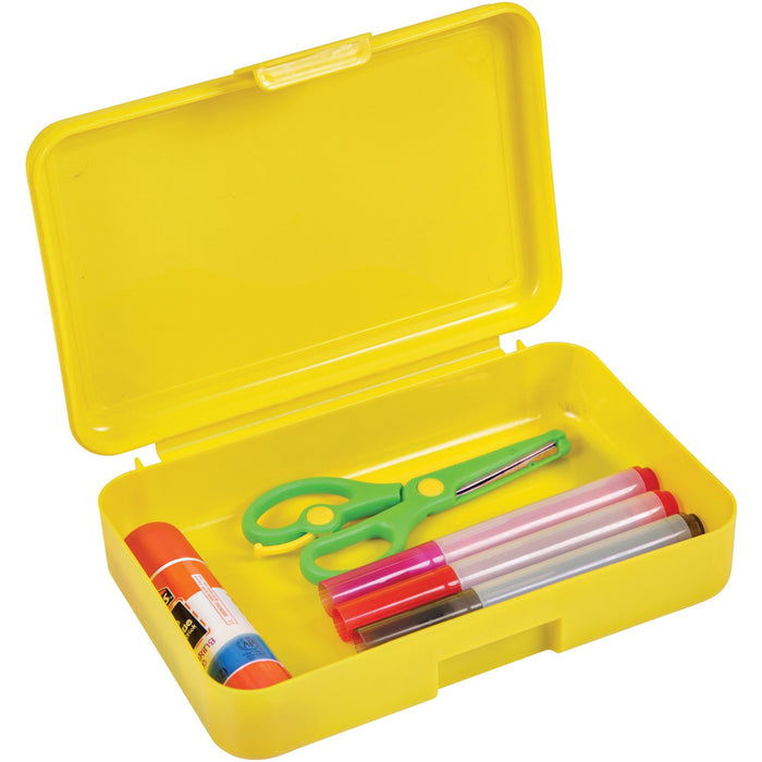 Deflecto Antimicrobial Pencil Box Yellow - DEF39504YEL