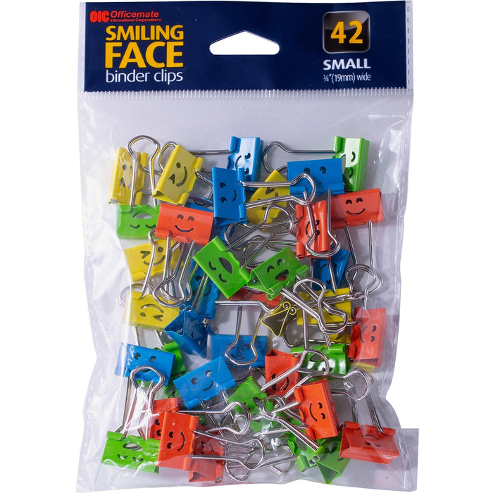 Officemate Smiling Faces Binder Clips - OIC31090