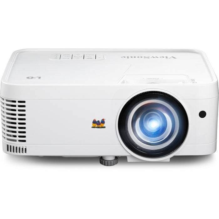 ViewSonic LS550WH 3000 Lumens WXGA Short Throw LED Projector, Auto Power Off, 360-Degree Orientation for Business and Education - VEWLS550WH