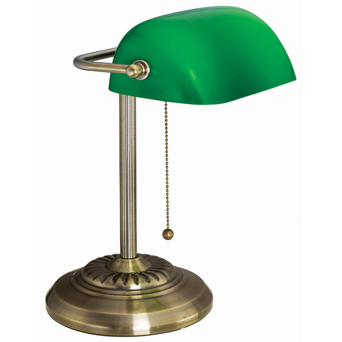 Victory Light Banker's Brass Desk Lamp - VLU9B101AB