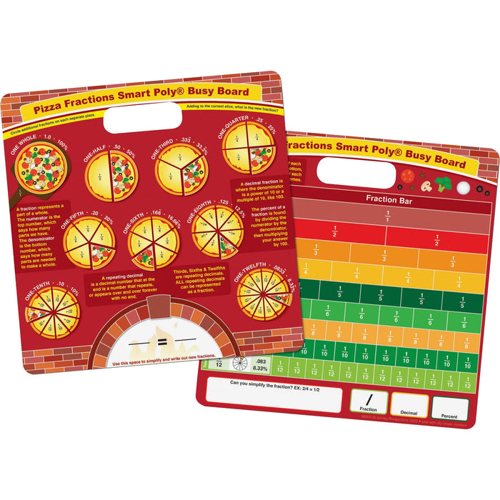 Ashley Pizza Fractions Smart Poly Busy Board - ASH98005