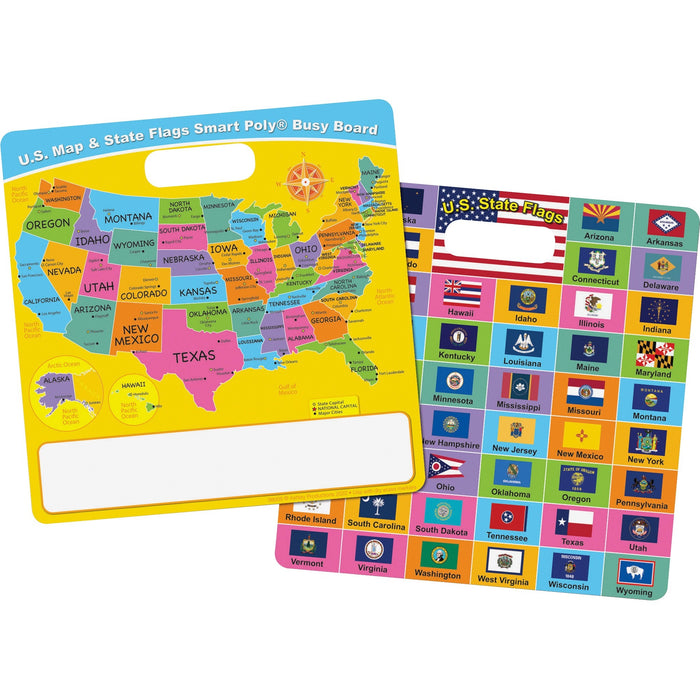 Ashley U.S. Map/Flags Smart Poly Busy Board - ASH98008