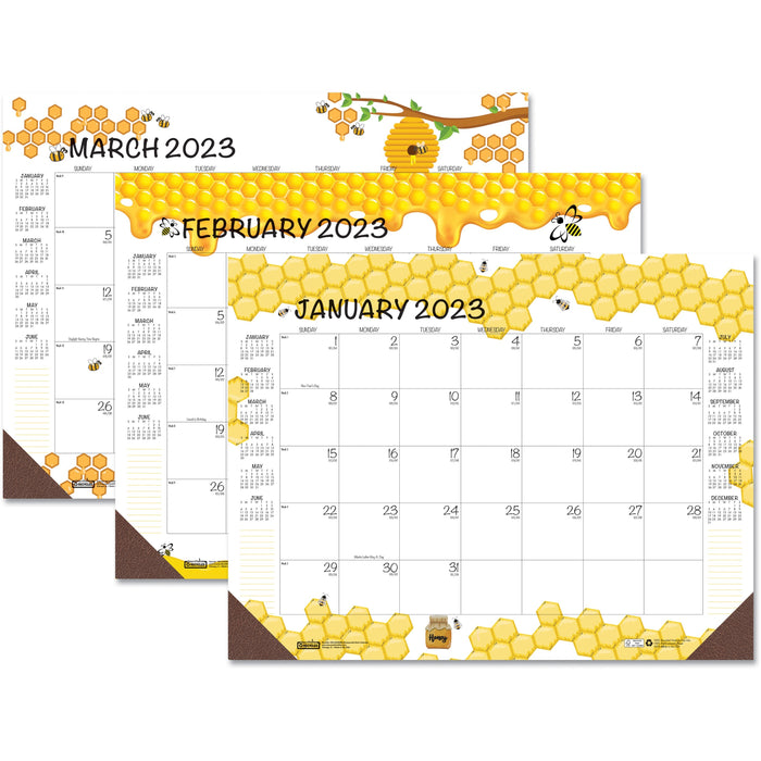 House of Doolittle Honeycomb Monthly Desk Pad Calendar - HOD156