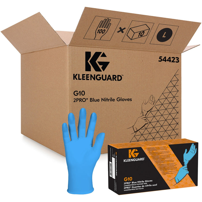 Kleenguard G10 Blue Nitrile Gloves - KCC54423CT