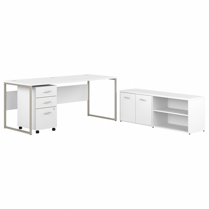 Bush Business Furniture Hybrid Collection White Desking - BSHHYB014WHSU