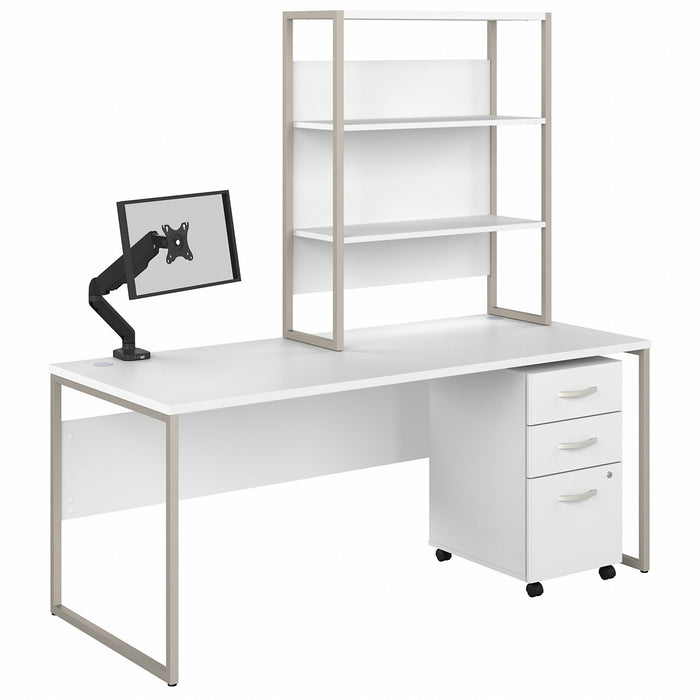 Bush Business Furniture Hybrid Collection White Desking - BSHHYB019WHSU