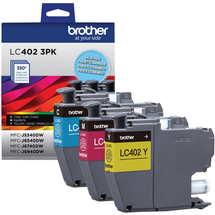 Brother Original Standard Yield Inkjet Ink Cartridge - Cyan, Magenta, Yellow - 3 Pack - BRTLC4023PKS