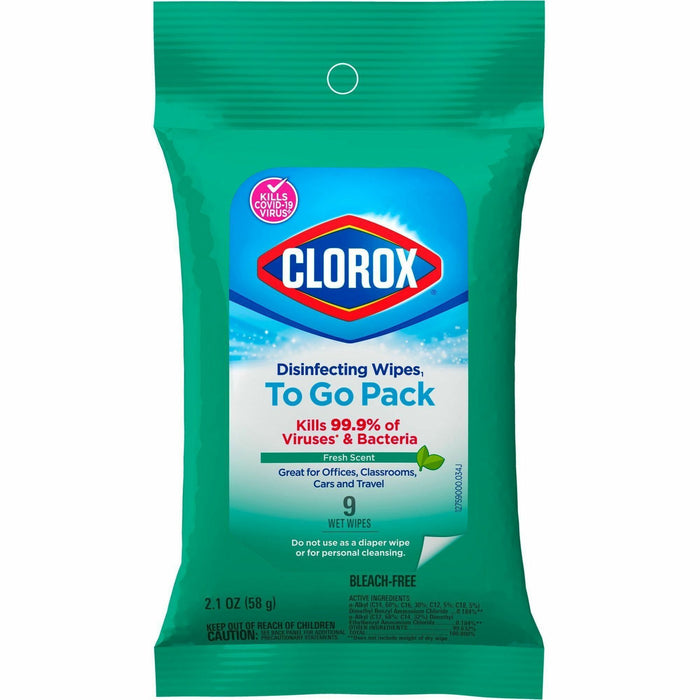 Clorox On The Go Bleach-Free Disinfecting Wipes - CLO60133CT