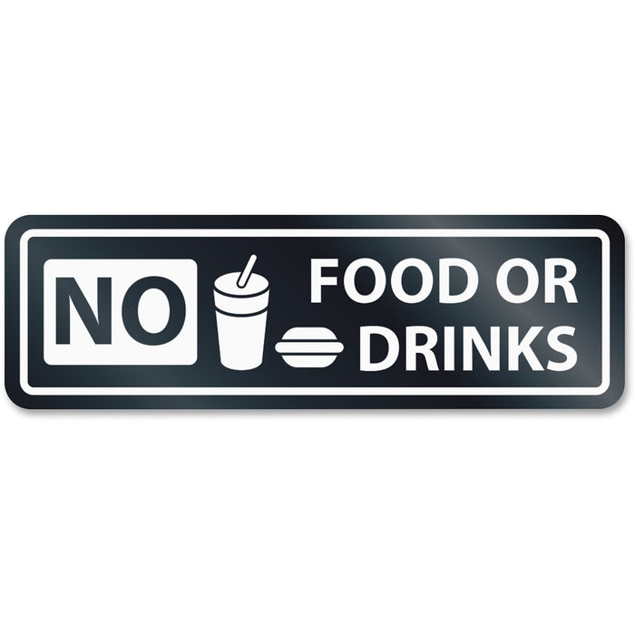 Headline Signs NO FOOD OR DRINKS Window Sign - HDS9434