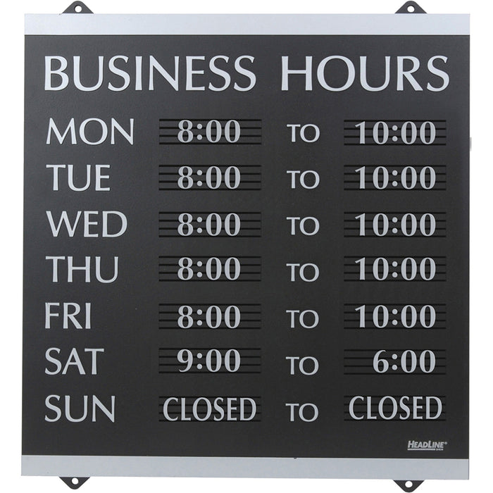 Headline Signs Business Hours Sign - HDS4247