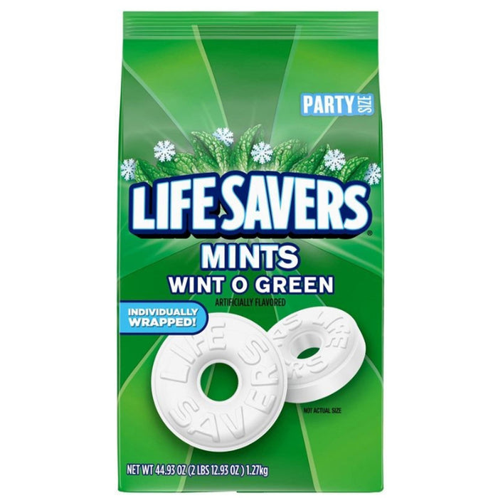 Office Snax Life Savers Wint O Green Mints Candy - OFX29060