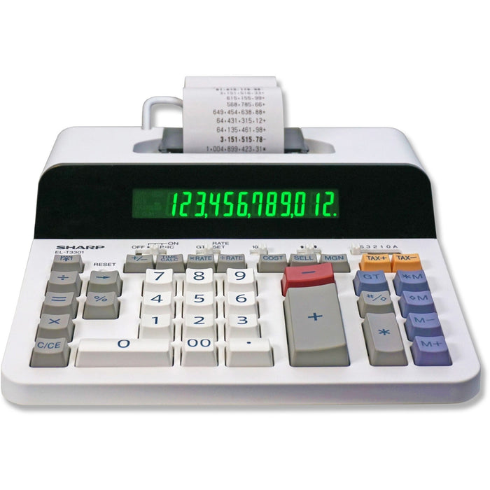 Sharp 12 Digit Thermal Printing Calculator - SHRELT3301