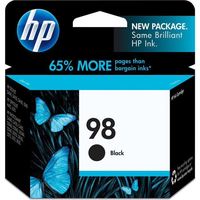 HP 98 (C9364WN) Original Inkjet Ink Cartridge - Black - 1 Each - HEWC9364WN