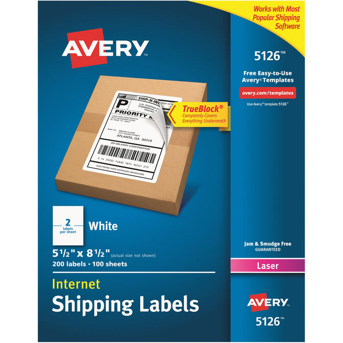 Avery&reg; White Shipping Labels - AVE5126