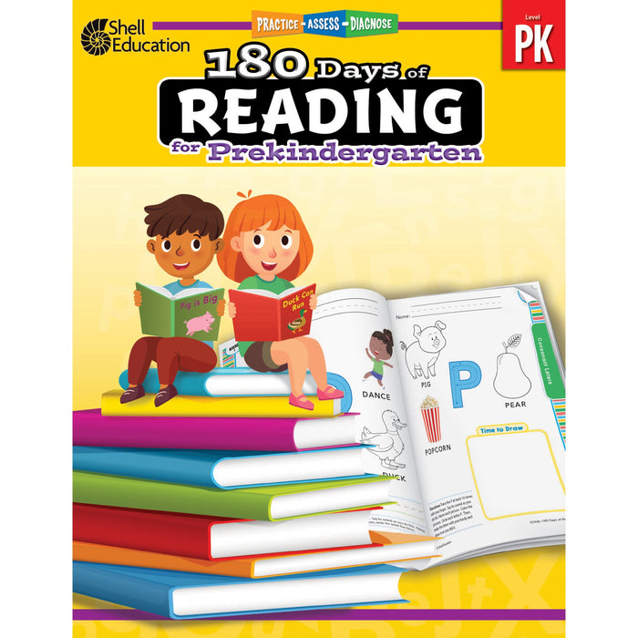 Shell Education 180 Days of Reading for Prekindergarten Printed Book - SHL127442