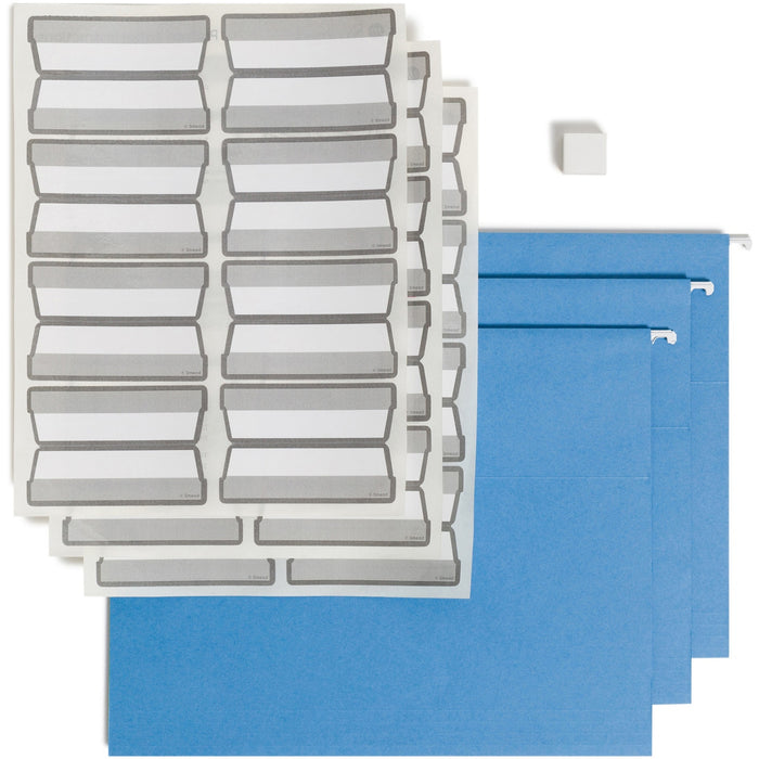 Smead Protab&reg; Filing System with 20 Letter Size Hanging File Folders, 24 ProTab 1/3-Cut Tab labels, and 1 eraser (64210) - SMD64210