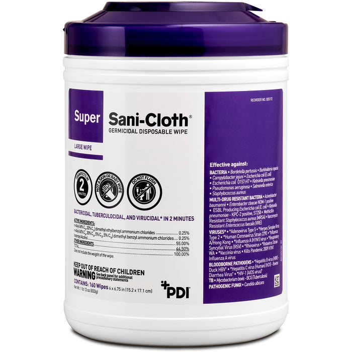 PDI Super Sani-Cloth Germicidal Disposable Wipe - PDIQ55172