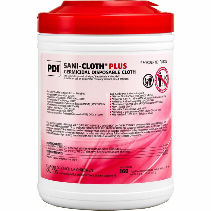 PDI Sani-Cloth Plus Germicidal Disposable Cloth - PDIQ89072